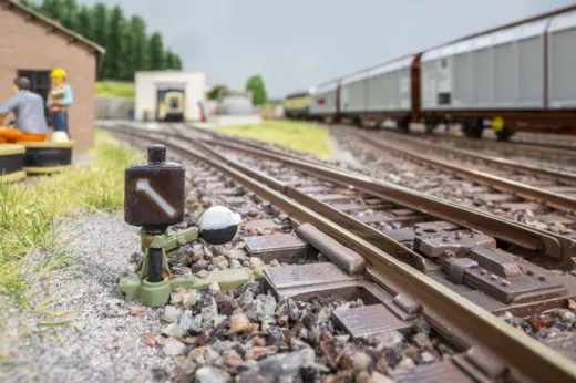 3D minis Stellhebel mit Weichenlaterne links, 5 Stück