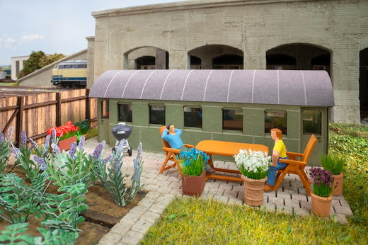 L-C minis Gartenhaus Bahnwaggon