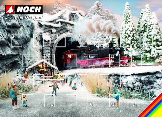 Figuren-Adventskalender, 24 handbemalte Figuren