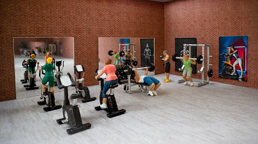 Figuren-Themenwelt Fitness-Studio