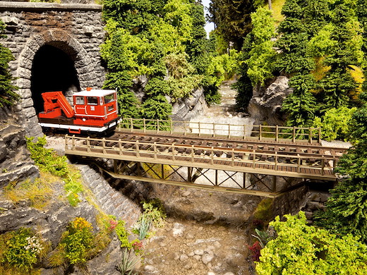 L-C Brückenfahrbahn ger. Bausatz