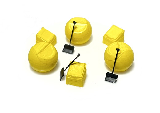 Salz-/Sandbehälter und Schaufeln (Gelb)