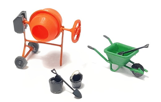 Orange Betonmischerset