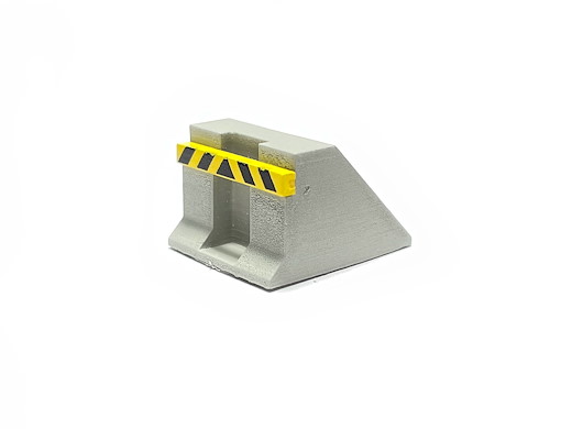 Moderner RENFE Prellbock ohne Puffer (Gelb)