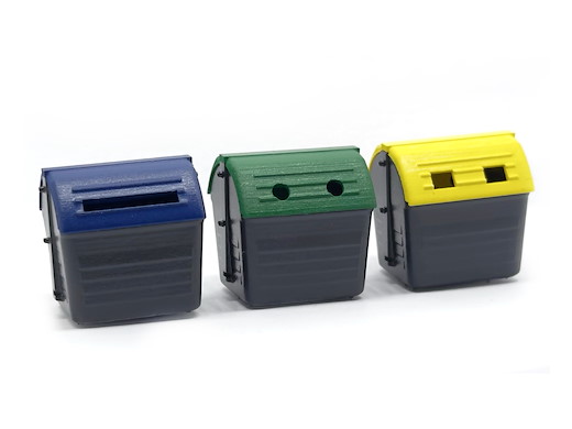 Moderne Abfallcontainer (3 St.)