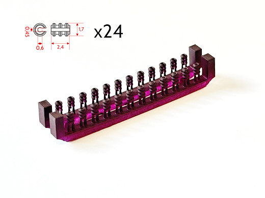 Braune Isolatoren mit Schlitz