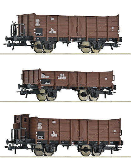 3-tlg. Set: Offene Güterwagen, ÖBB
