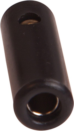 Bananenkupplung isoliert, für Stift 4mm schwarz