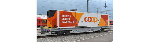 RhB Sb 65615 Klimacontainerwagen "Coop"