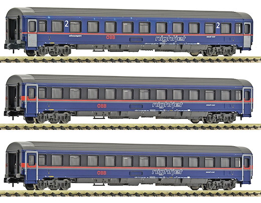 3-tlg. Set: Eurofima-Wagen „Nightjet“, ÖBB