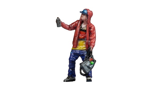 Graffiti-Sprayer , 3D-Master-Einzelfigur