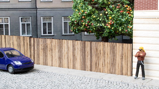 L-C minis Bretterwand, 37,2cm lang, 2,4cm hoch