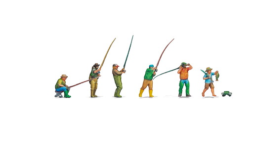 Angler, 3D-Farbdruck