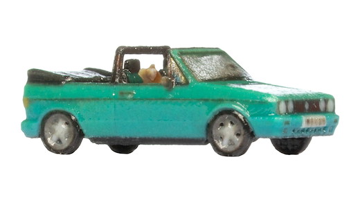 VW Golf 1 Cabriolet türkis, 3D-Master