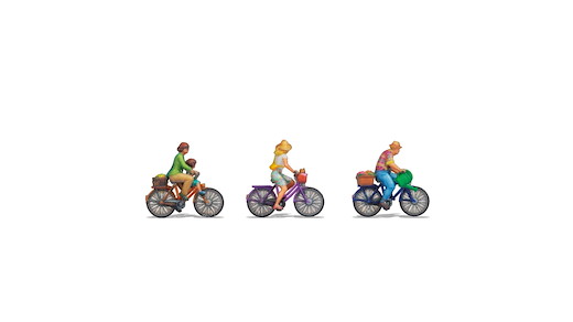 Fahrradfahrer, 3D-Farbdruck