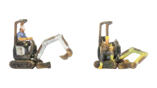 Kleinbagger Bobcat E10z 2 Stück, 3D-Master