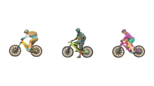 Mountainbiker, 3D-Farbdruck