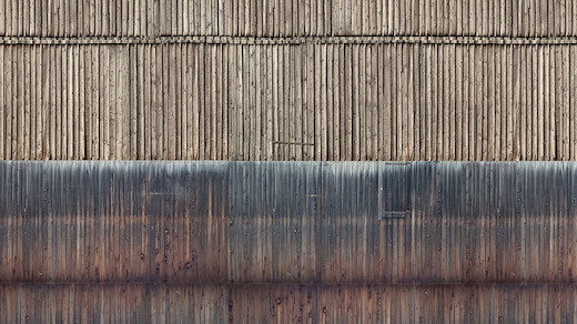 3D-Kartonplatte Bretterwand