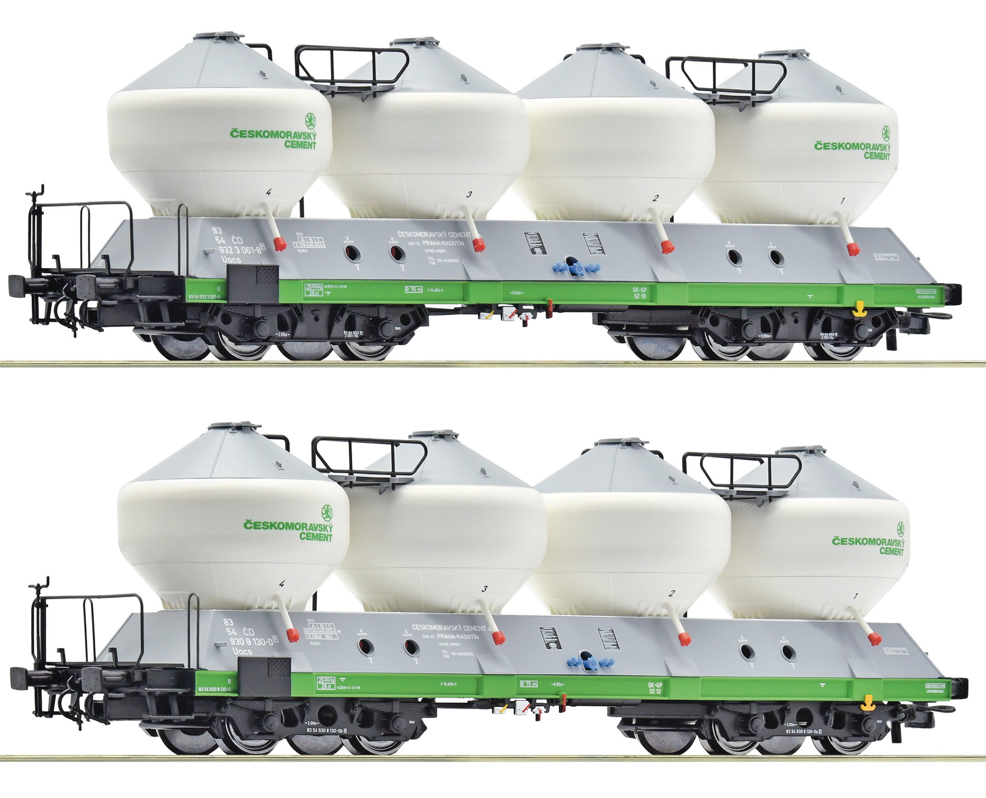 Roco 6600237 2-tlg. Set: Silowagen, CD, Privatbahn World of Trains ...