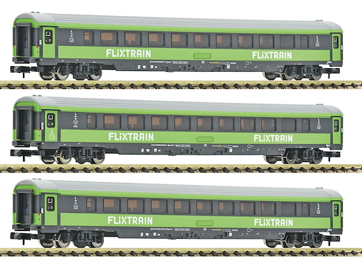 3-tlg. Set 2: Reisezugwagen, FlixTrain, Privatbahn
