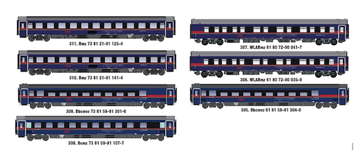ÖBB Nightjet DANI-DESIGN Wien-Zürich Ep. VI 7-tlg