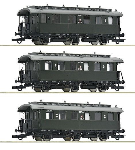 3-tlg. Set: Personenwagen, PKP