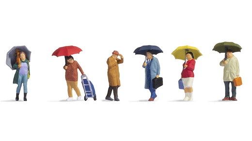 Menschen im Regen