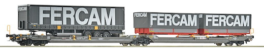 Doppeltaschen-Gelenkwagen T3000e, HUPAC, Privatbahn