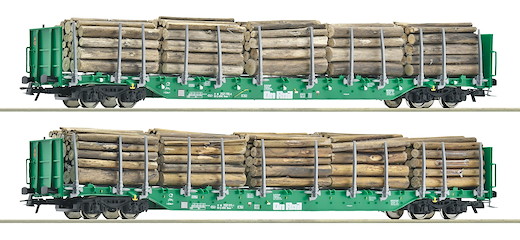 2-tlg. Set: Rungenwagen, OnRail, Privatbahn