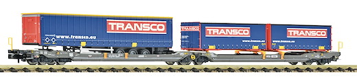 Doppeltaschen-Gelenkwagen T3000e, HUPAC, Privatbahn
