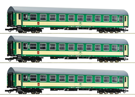 3-tlg. Set: Reisezugwagen „Telimena“, PKP