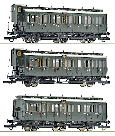 3-tlg. Set: Personenwagen, DRG
