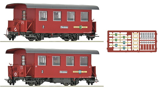 2-tlg. Set: Schmalspur-Personenwagen, Zillertalbahn, ÖBB