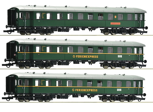 3-tlg. Set: Reisezugwagen „Ferienexpress“, DB