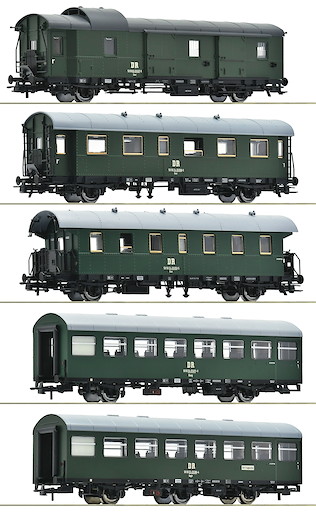 5-tlg. Set: Personenzug, DR