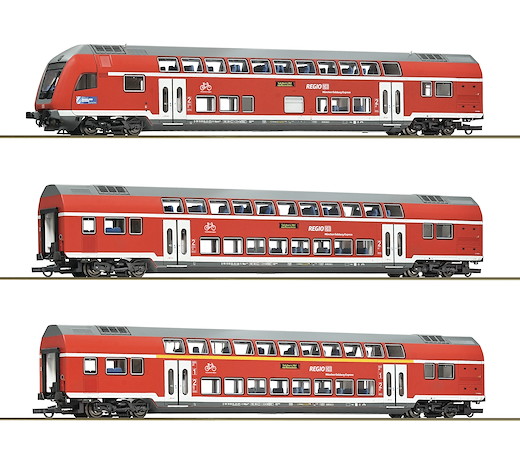 3-tlg. Set: Doppelstockwagen, DB AG