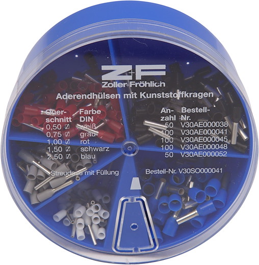 Aderendhülsen-Box 0,5 mm² bis 2,5 mm² isoliert