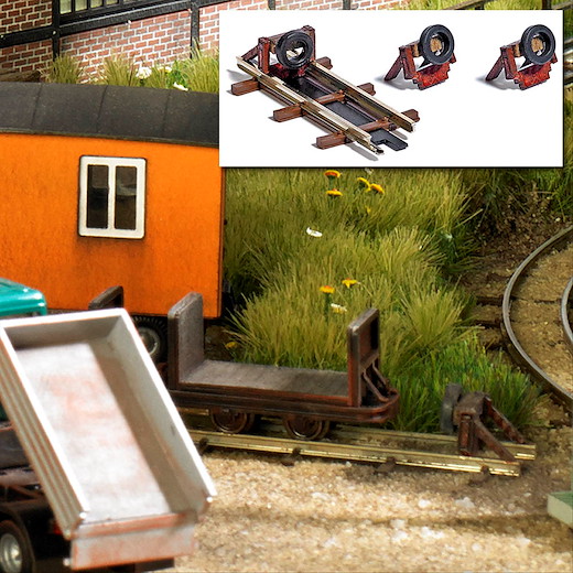 Prellböcke für Feldbahngleise