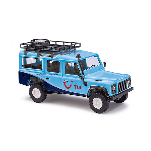 Land Rover Defender, TUI mit Gepäckträger und Koffer