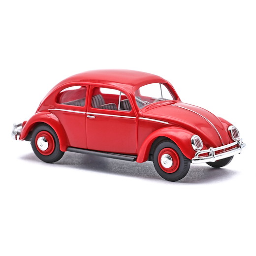 VW Käfer mit Ovalfenster, Rot