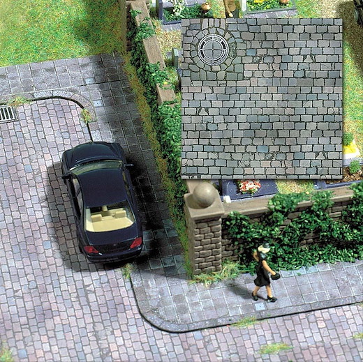 2 Dekoplatten »Katzenkopfpflaster«