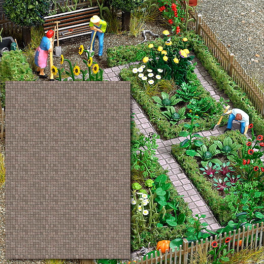 2 Dekoplatten »Natursteinpflaster«