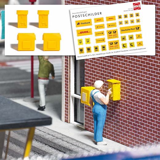 Mini-Set: Briefkasten und Briefmarke