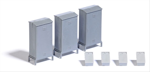 Mini-Set: Schaltschränke und Telefonkästen