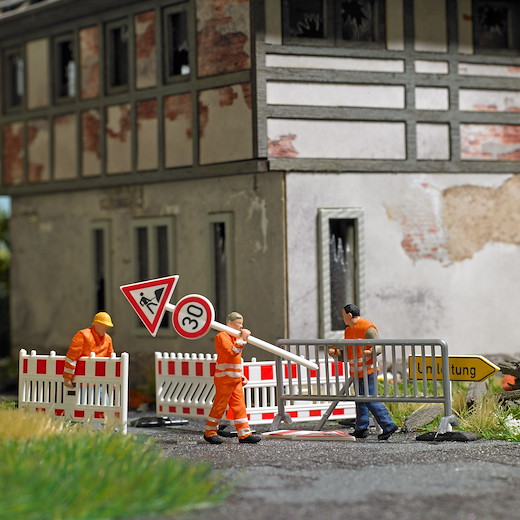Action Set: Absperrungen aufstellen