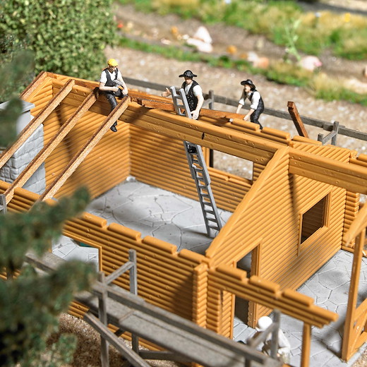 Action Set: Zimmermänner mit Gerüst
