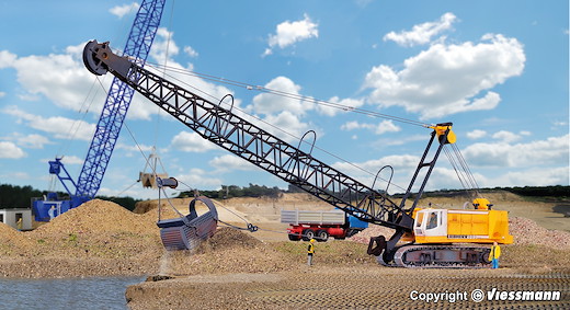 H0 LIEBHERR Seilbagger mit Schleppschaufel