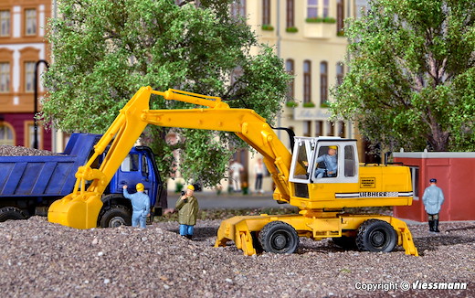 H0 LIEBHERR Mobilbagger A922 mit Anbaugeräten