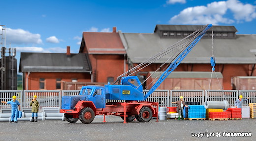 H0 MAGIRUS Eckhauber mit Fuchsbagger