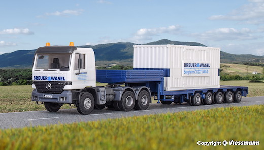 H0 MB ACTROS Begleittransporter zum LG 1550 BREUER & WASEL